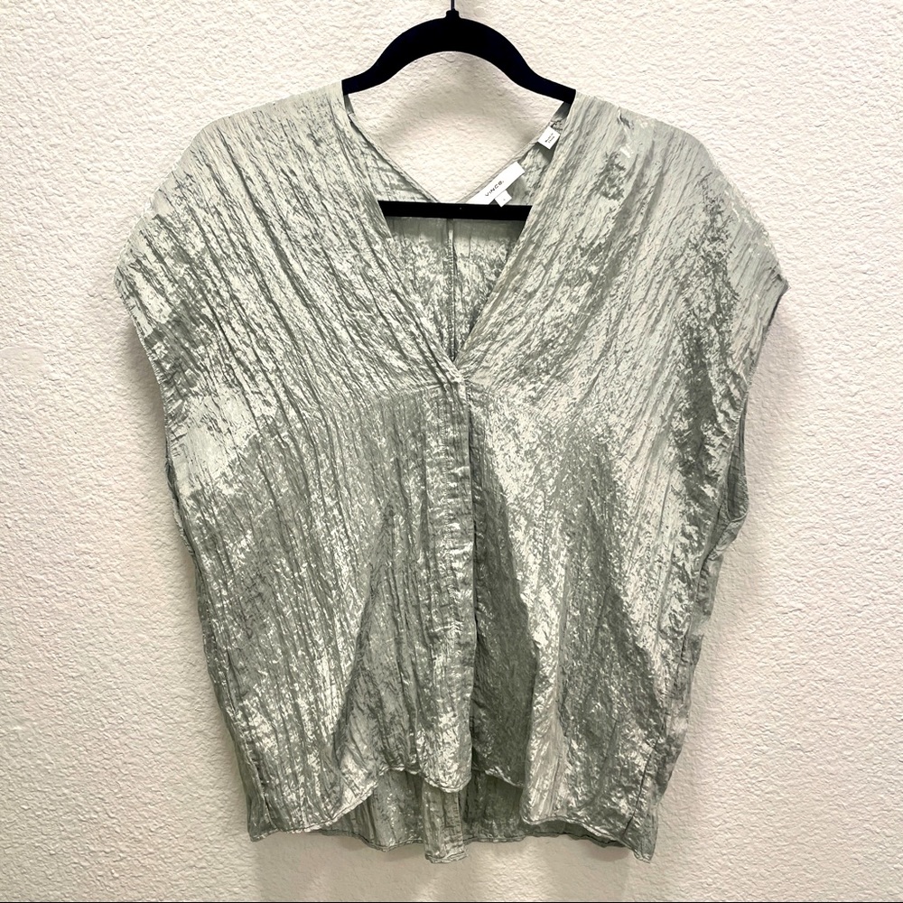 Vince Deep V-Neck Popover Top